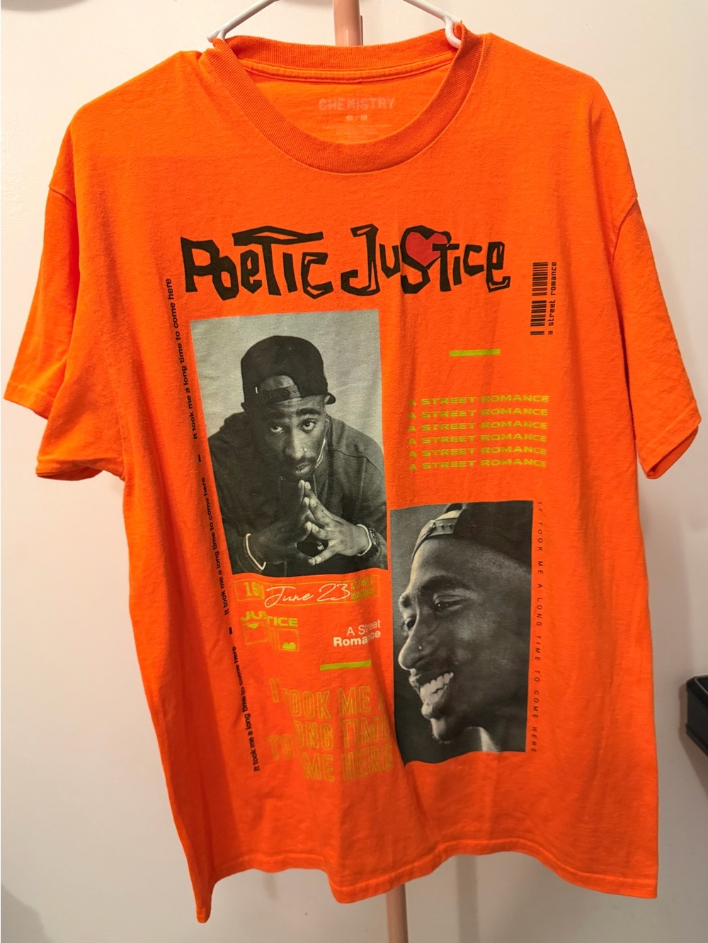 Chemistry Orange Short-Sleeve Graphic Tee with Black Print